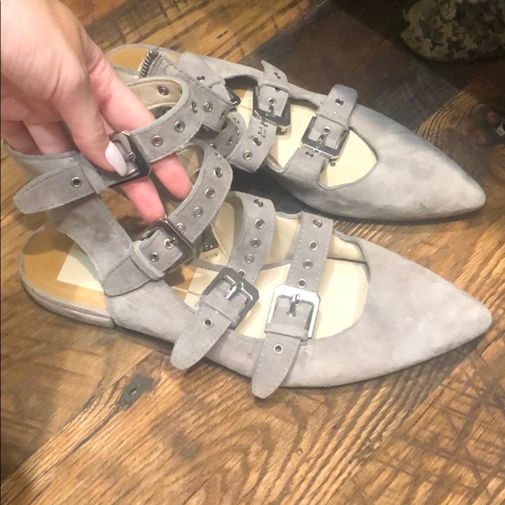 Dolce Vita Suede Buckle Flats Point toe